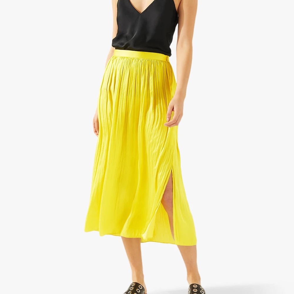 Jigsaw soft pleated midi skirt.